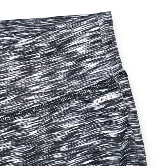 Jockey Womens Leggings Active Athletic Ankle Length Stretch Black White 2X - Picture 3 of 9